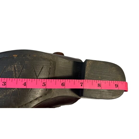 Vintage Women’s Clogs Y2K Brown Leather Chunky Heel 7.5 estimated size** - Picture 10 of 10